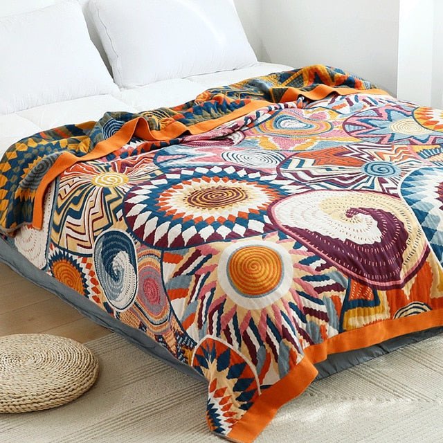 Couverture en coton scandinave Boho