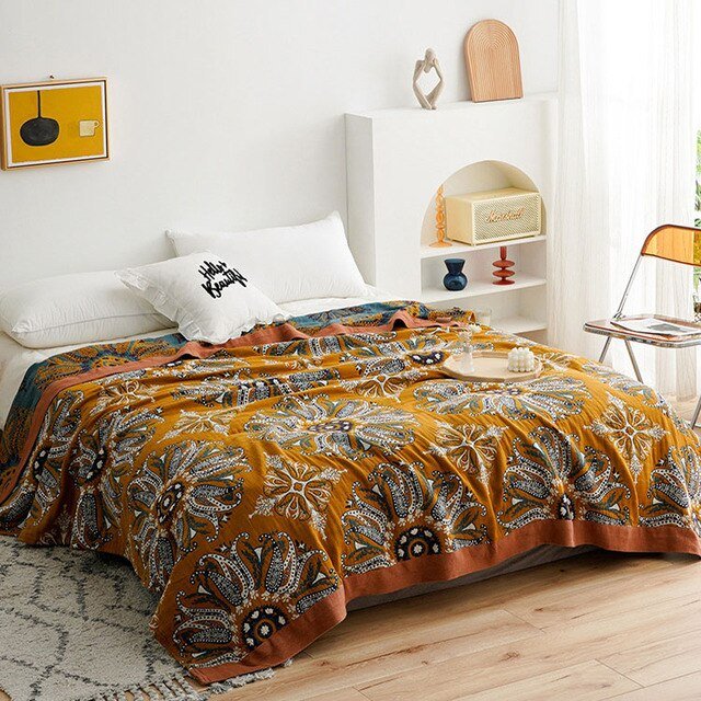 Couverture en coton scandinave Boho