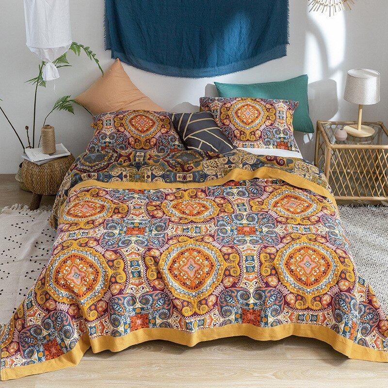 Couverture en coton scandinave Boho