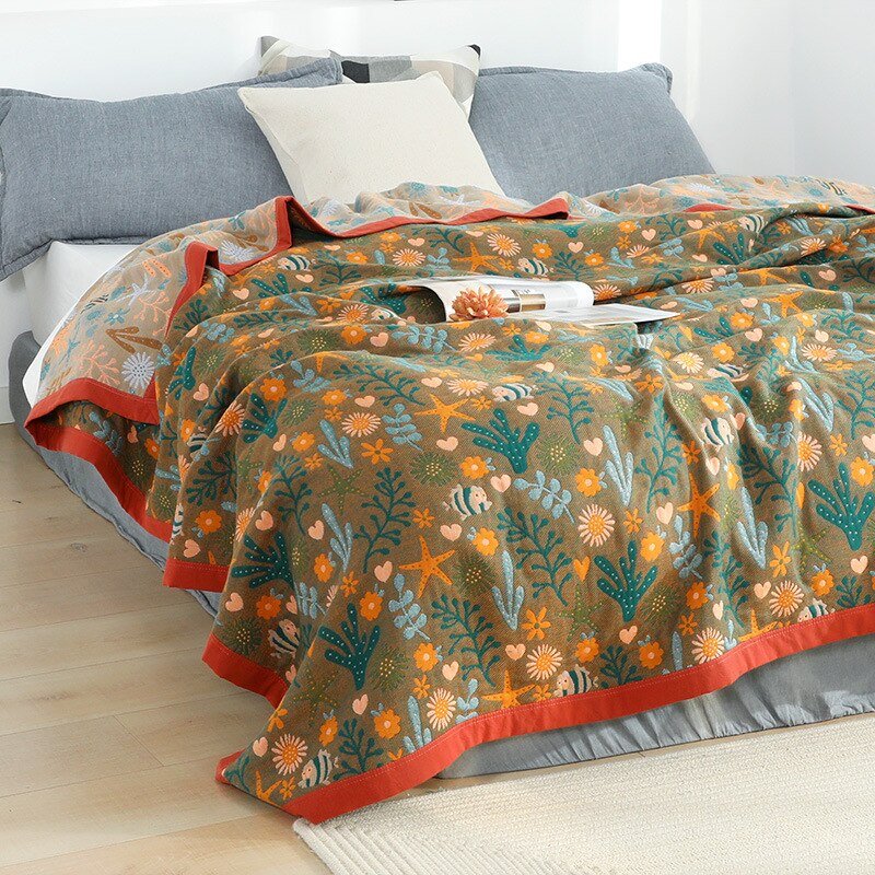 Couverture en coton scandinave Boho