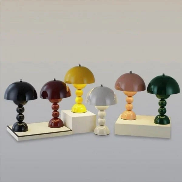 Lampe de table scandinave avec LED rechargeable et colorée pour le salon et la chambre