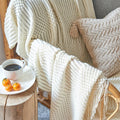 Couverture en tricot douillette pour canapé et lit