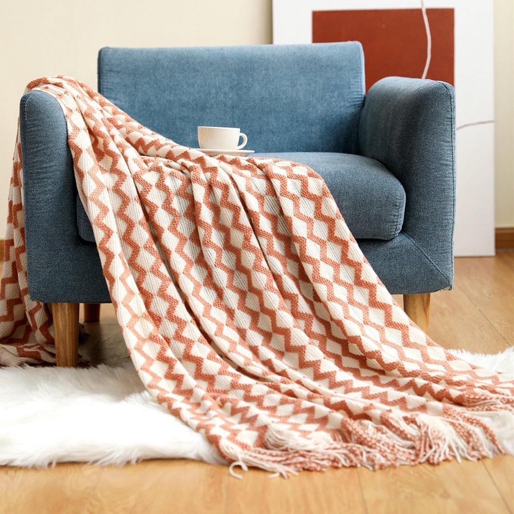 Couverture en tricot douillette pour canapé et lit