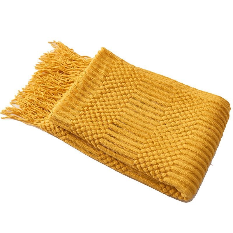 Couverture en tricot douillette pour canapé et lit