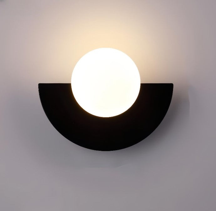 Lampe Murale Métal Style Nordique - Lumière LED Moderne en Demi-Cercle