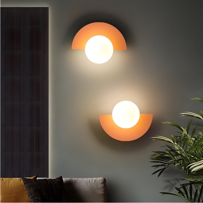 Lampe Murale Métal Style Nordique - Lumière LED Moderne en Demi-Cercle