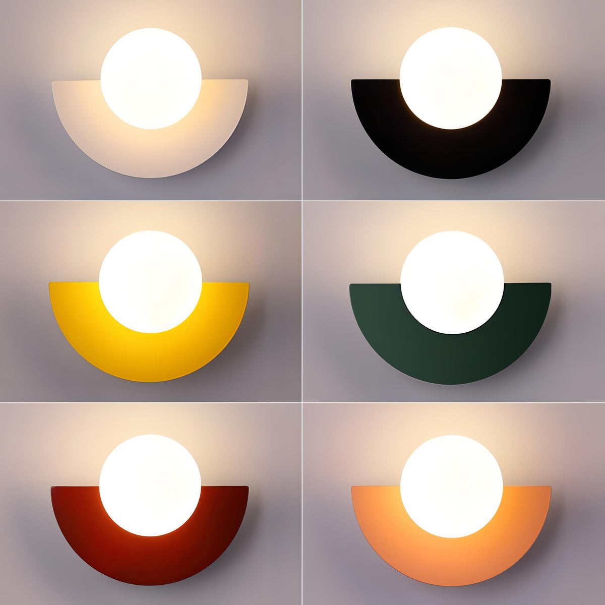Lampe Murale Métal Style Nordique - Lumière LED Moderne en Demi-Cercle