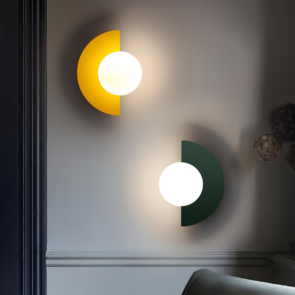 Lampe Murale Métal Style Nordique - Lumière LED Moderne en Demi-Cercle