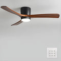 Ventilateur de plafond en bois nordique avec lumière LED télécommandée