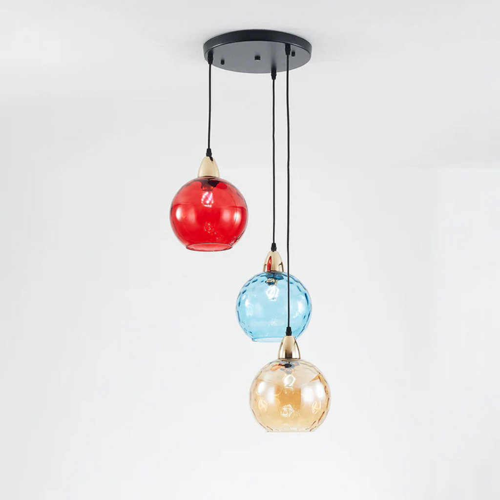 Lampe suspendue moderne à trois lampes - Cascade