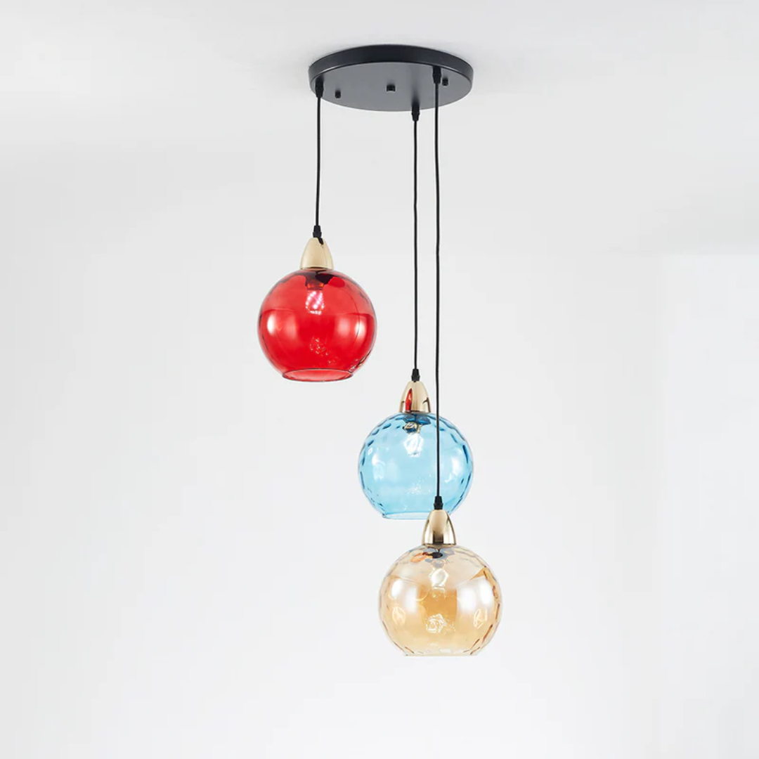 Lampe suspendue moderne à trois lampes - Cascade