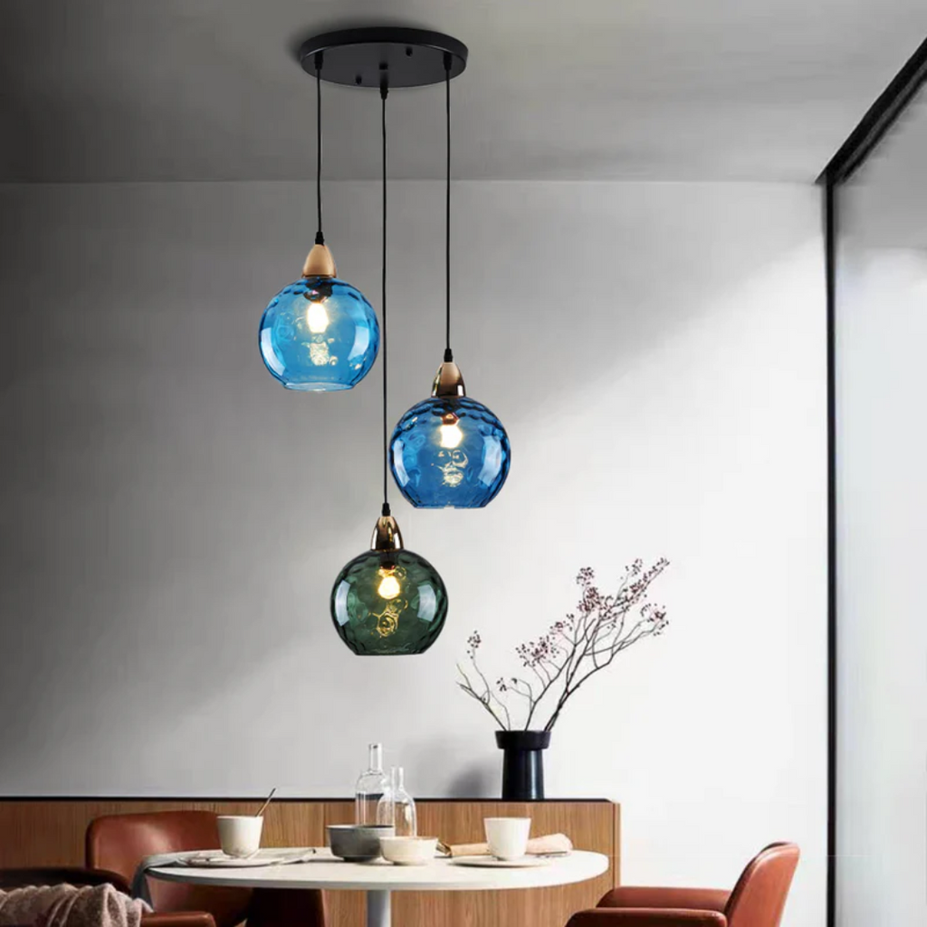 Lampe suspendue moderne à trois lampes - Cascade