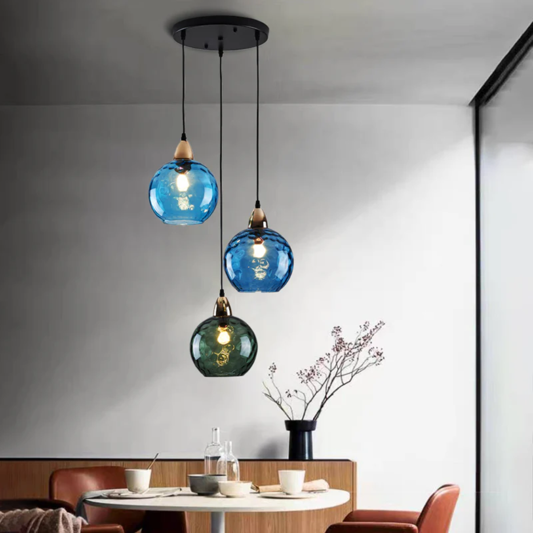 Lampe suspendue moderne à trois lampes - Cascade