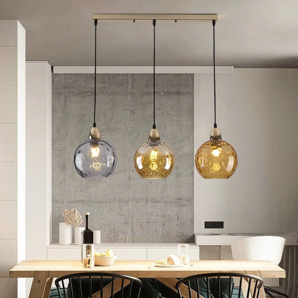 Lampe suspendue moderne à trois lampes - Cascade