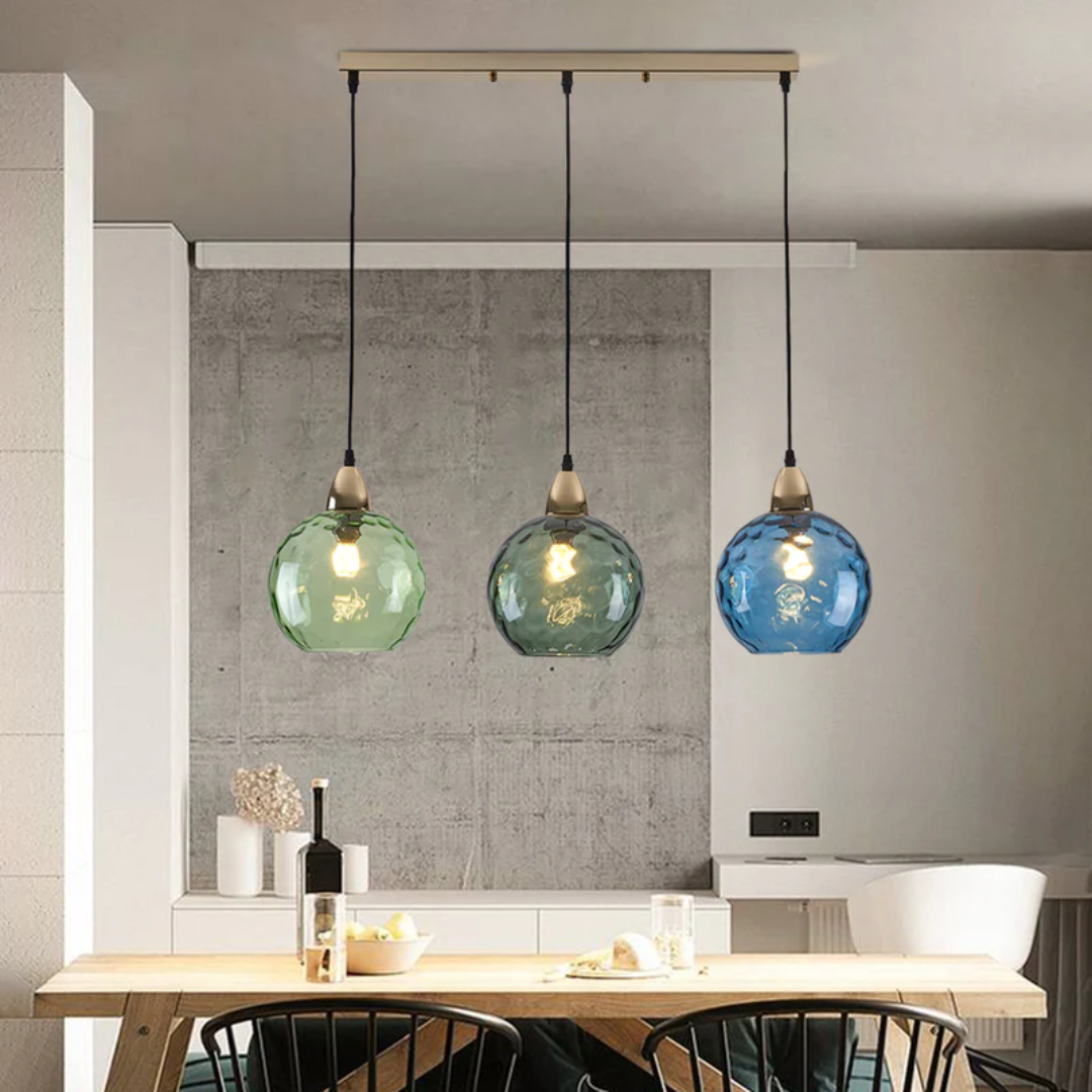 Lampe suspendue moderne à trois lampes - Cascade