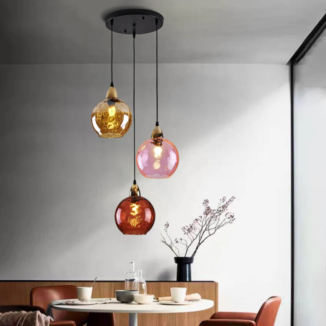 Lampe suspendue moderne à trois lampes - Cascade