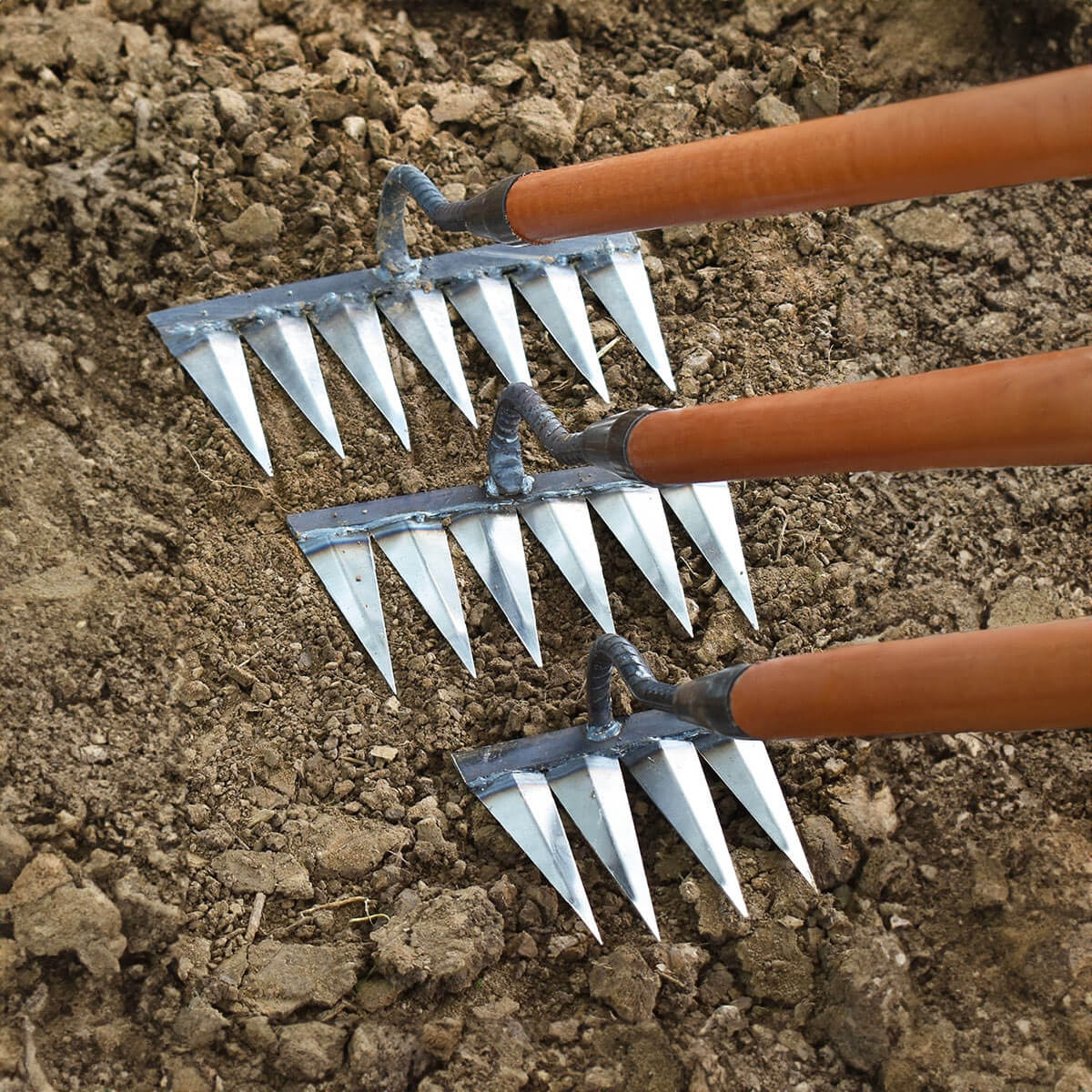 SoilMaster™ | Hoe de jardin en acier au carbone – Dents aiguisées pour désherbage et aération du sol