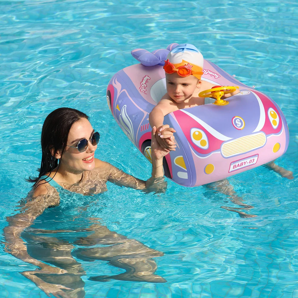 Bébé Flottant Gonflable avec Pare-Soleil