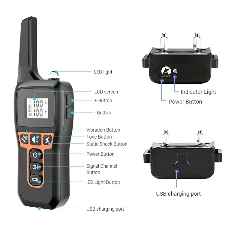 Collier de Dressage pour Chiens – Rechargeable & Étanche jusqu'à 1000m