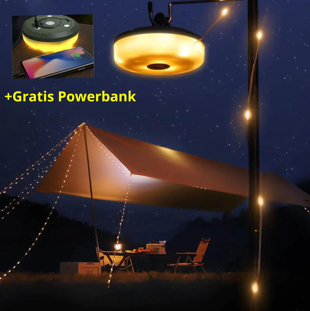 Éclairage Extérieur LED Rechargeable et Étanche