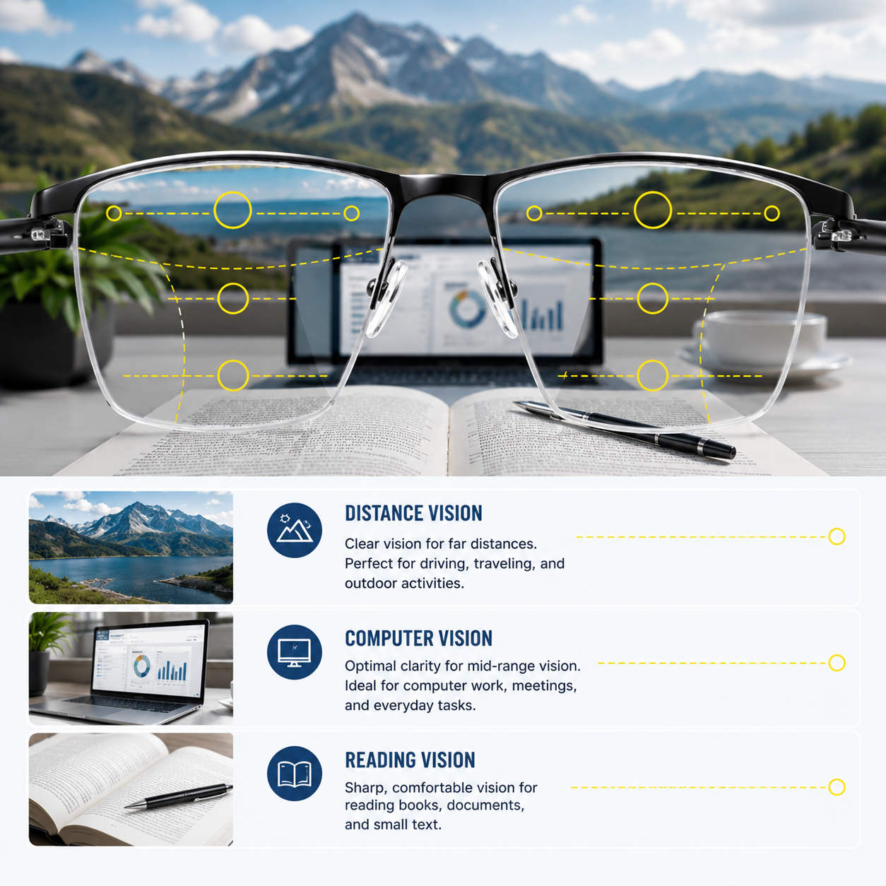 OPTIVISTA – Lunettes pour une Vision Claire à Toutes Distances
