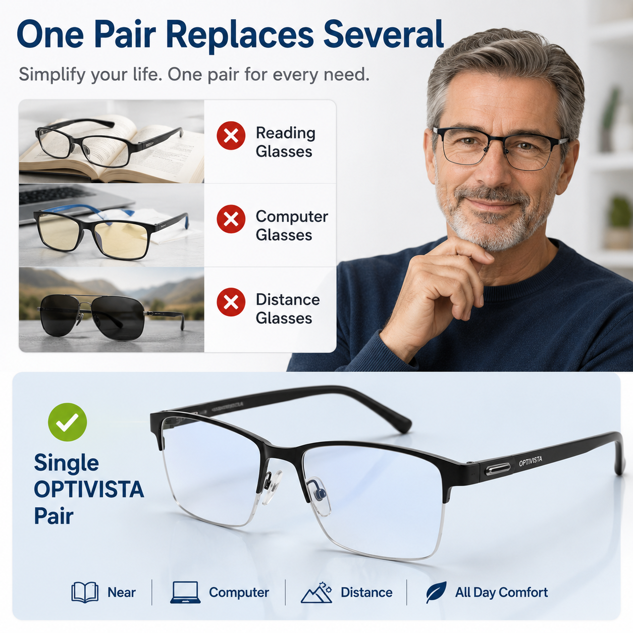 OPTIVISTA – Lunettes pour une Vision Claire à Toutes Distances