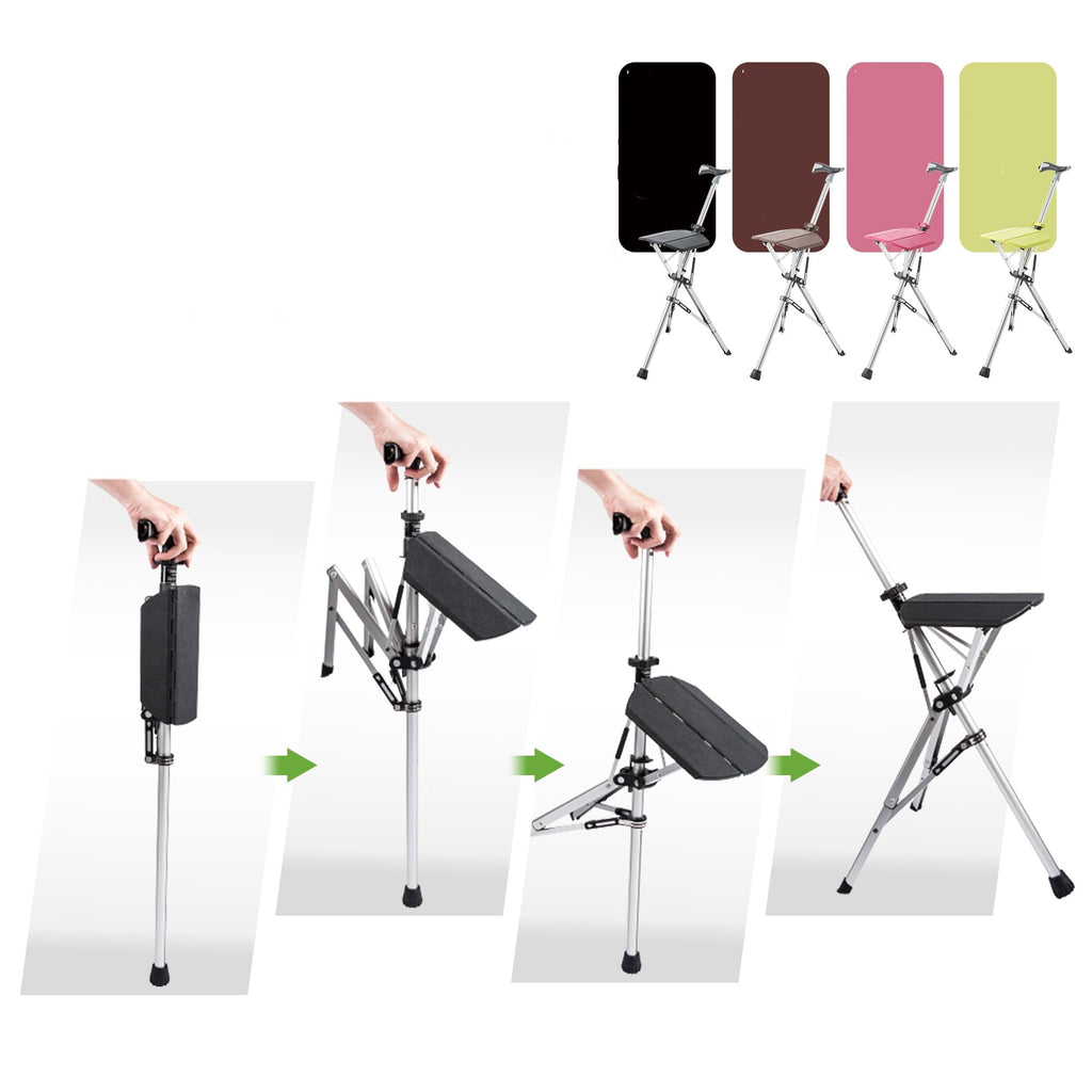 CrutchSeat - Siège pliable pour le confort - léger et portable