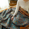 Couette en Coton à Six Couches Orange & Bleu - TerraLoom