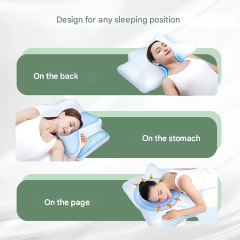 Skanto | Coussin Orthopédique | Soutien Ergonomique pour le Cou et le Dos | Mousse à Mémoire