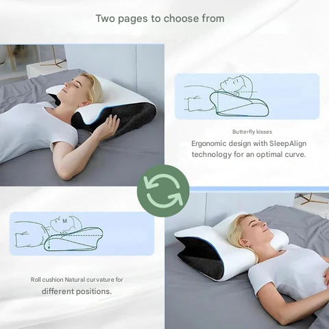 Skanto | Coussin Orthopédique | Soutien Ergonomique pour le Cou et le Dos | Mousse à Mémoire