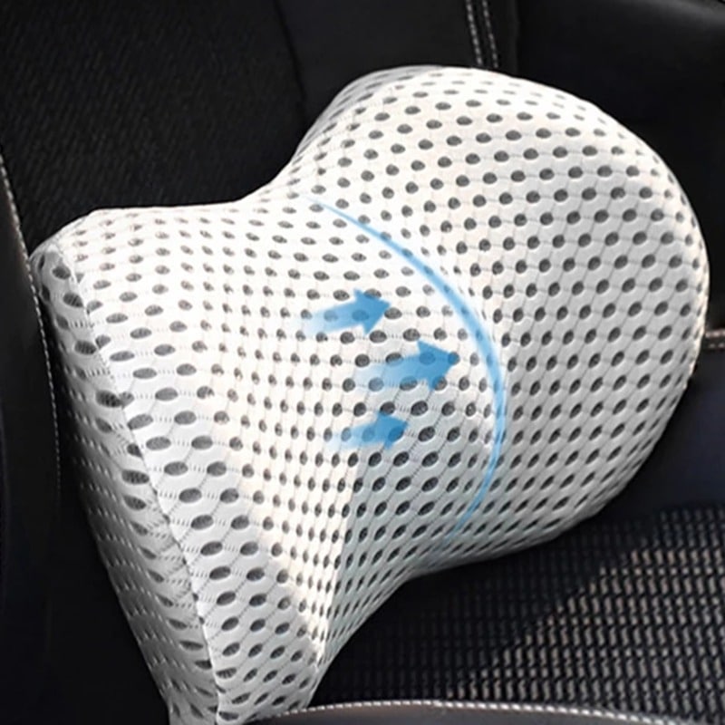SpineRest Coussin Lombaire Orthopédique | Support Ergonomique pour le Dos au Bureau, dans la Voiture & à Domicile | Housse Amovible