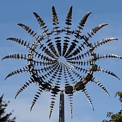 Décor de Jardin en Métal Kinetique Antirouille pour l'Extérieur