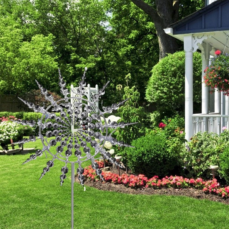 Décor de Jardin en Métal Kinetique Antirouille pour l'Extérieur