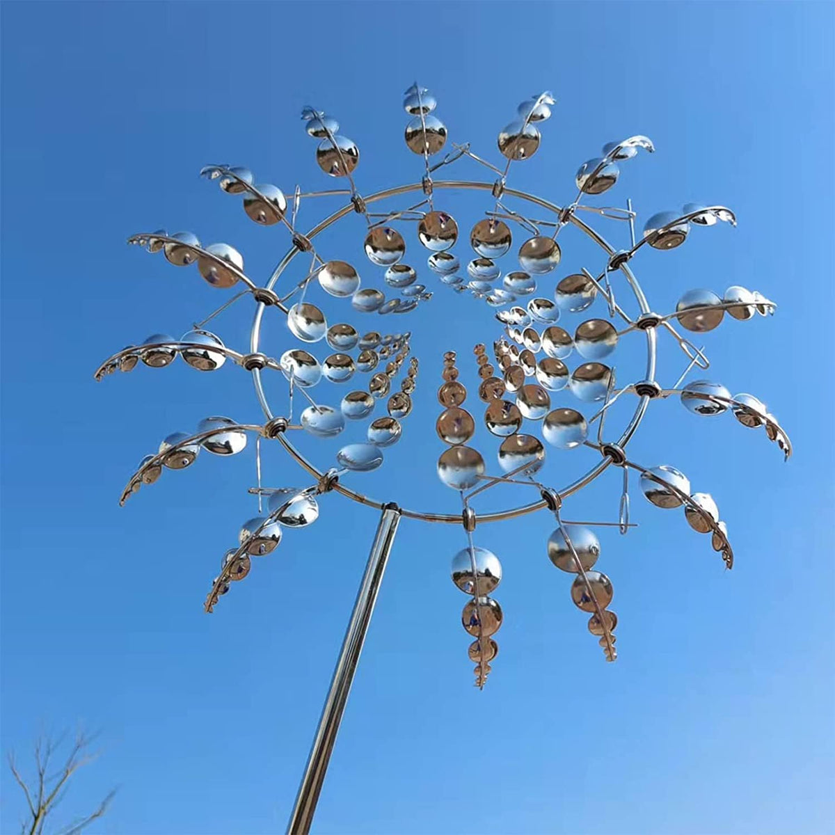 Décor de Jardin en Métal Kinetique Antirouille pour l'Extérieur