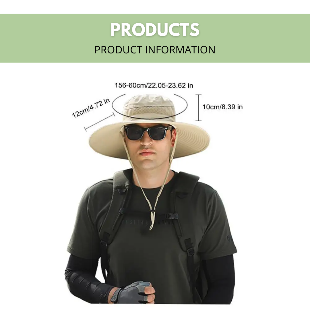Chapeau de soleil extérieur avec ventilateur solaire intégré – CoolBreeze Solar