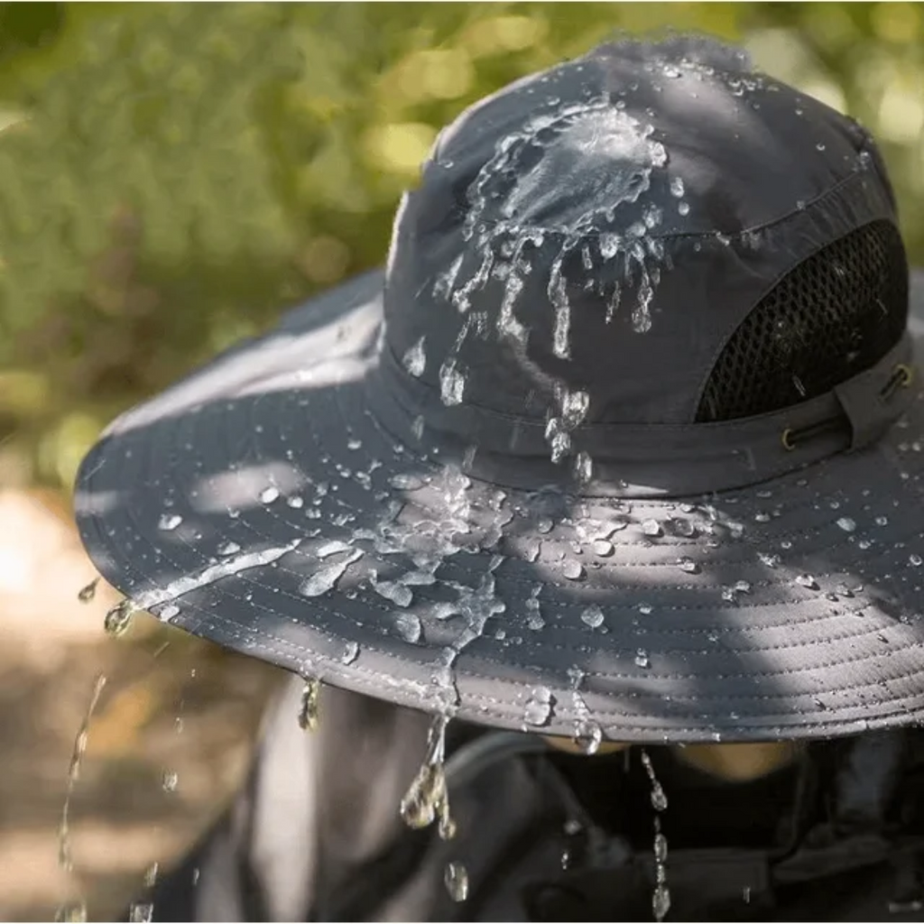 Chapeau de soleil extérieur avec ventilateur solaire intégré – CoolBreeze Solar