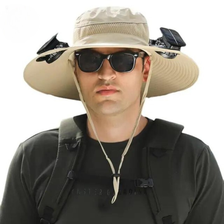 Chapeau de soleil extérieur avec ventilateur solaire intégré – CoolBreeze Solar