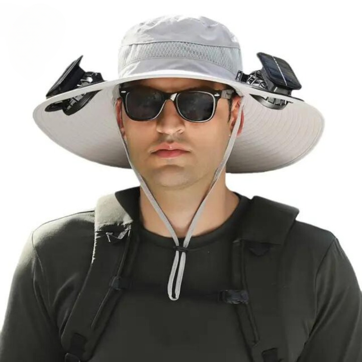 Chapeau de soleil extérieur avec ventilateur solaire intégré – CoolBreeze Solar