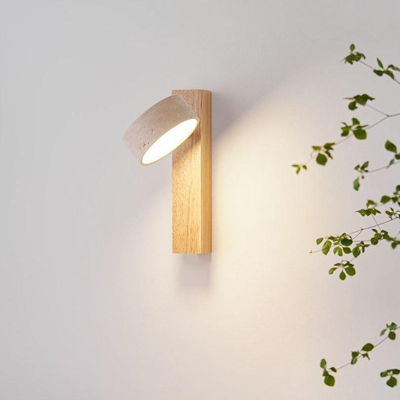 Lampe Murale en Travertin de Couleur Ivoire