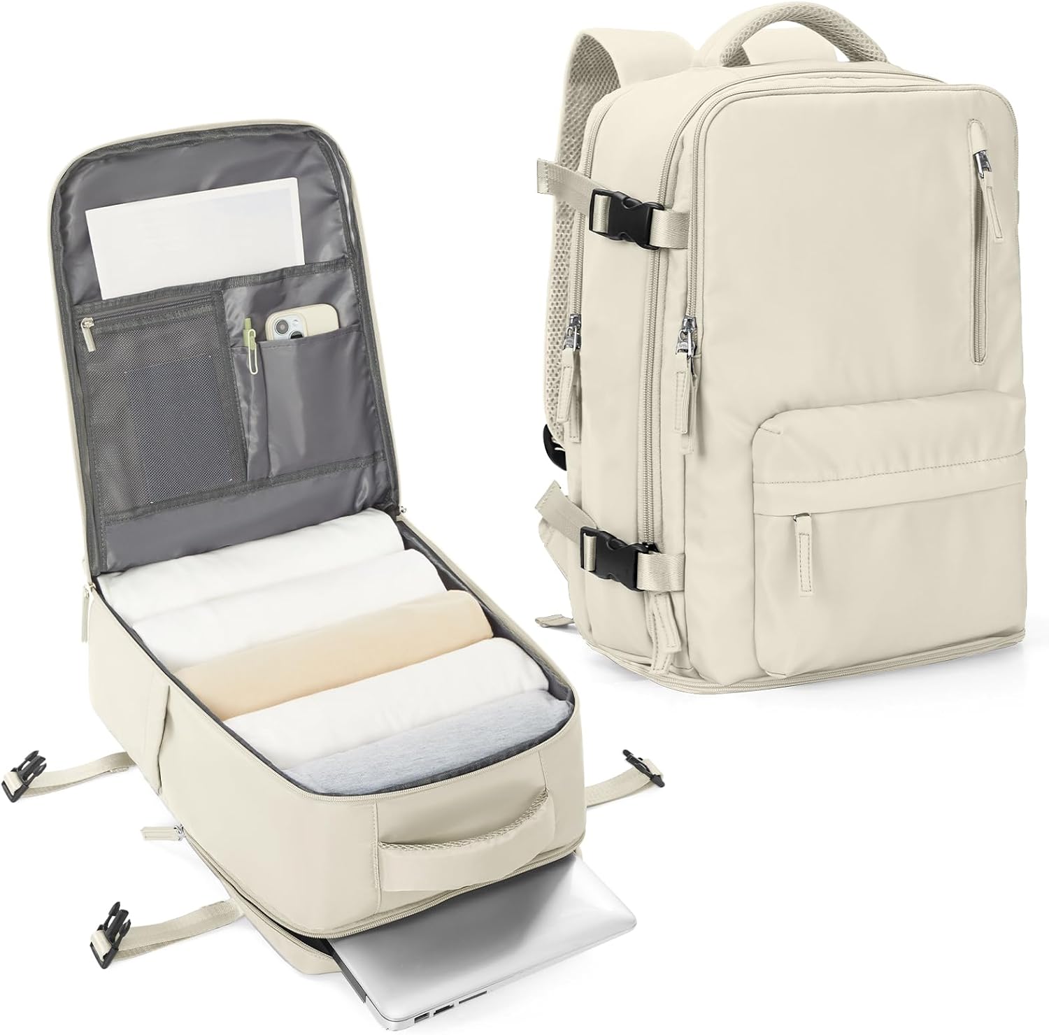 Sac à dos pour ordinateur portable à plusieurs compartiments avec bandoulière réglable