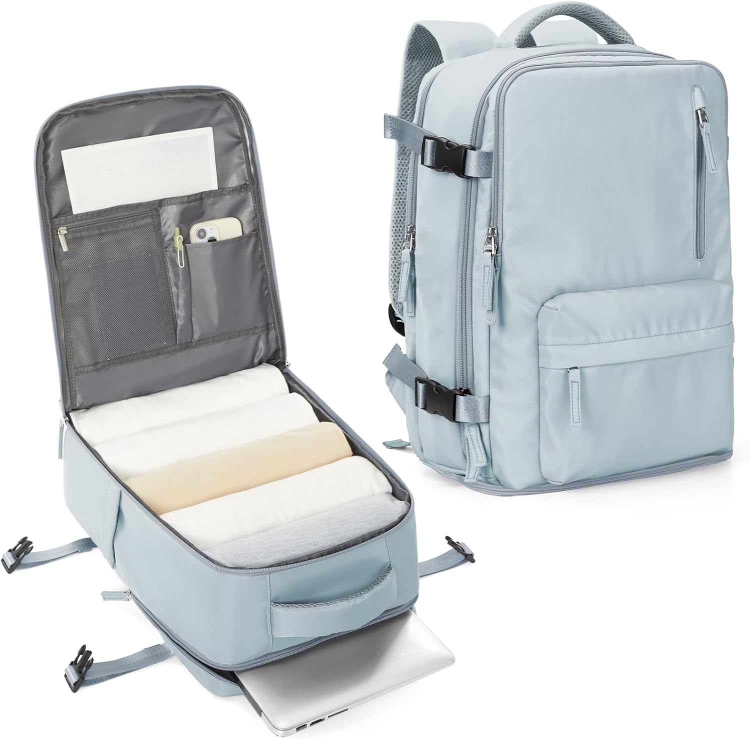 Sac à dos pour ordinateur portable à plusieurs compartiments avec bandoulière réglable