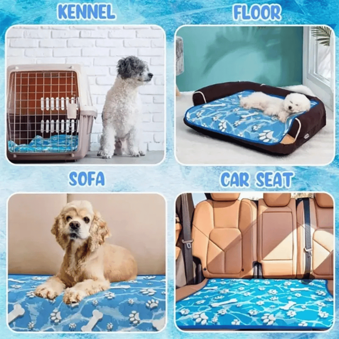 Tapis de Refroidissement en Soie Glacée | Tapis Auto-Rafraîchissant pour Chiens et Chats
