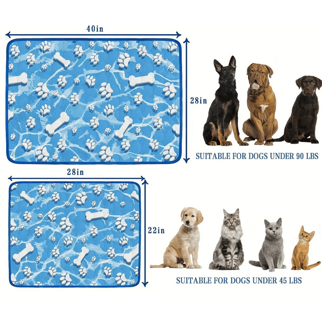 Tapis de Refroidissement en Soie Glacée | Tapis Auto-Rafraîchissant pour Chiens et Chats