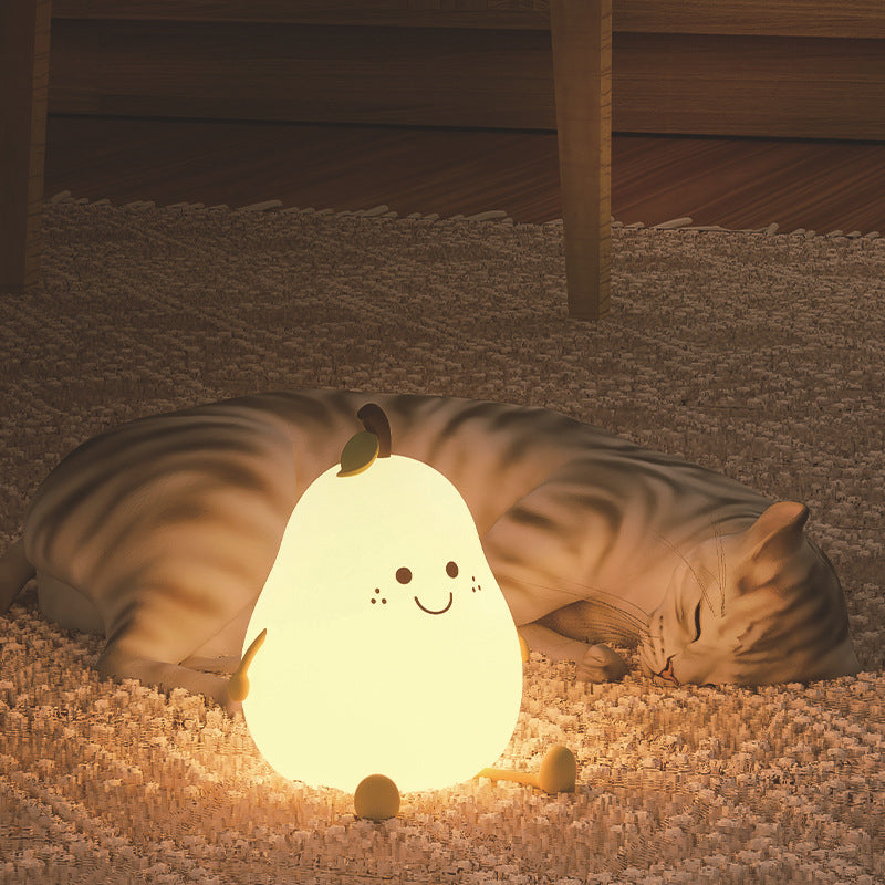 Lampe de nuit en forme de poire avec réglage de la lumière
