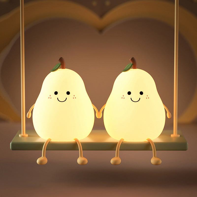 Lampe de nuit en forme de poire avec réglage de la lumière