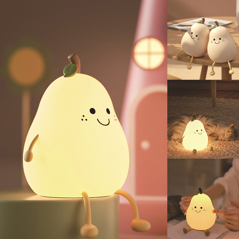 Lampe de nuit en forme de poire avec réglage de la lumière