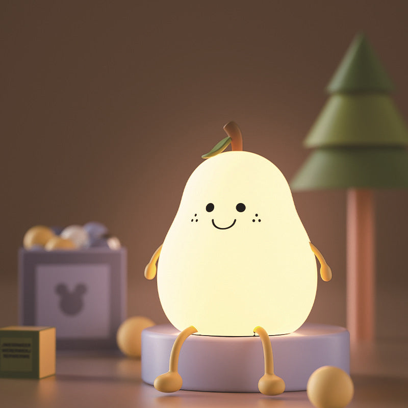 Lampe de nuit en forme de poire avec réglage de la lumière