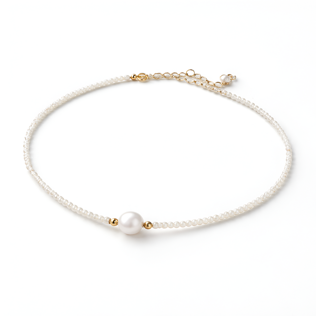 Myles - Collier classique à pendentif en perle