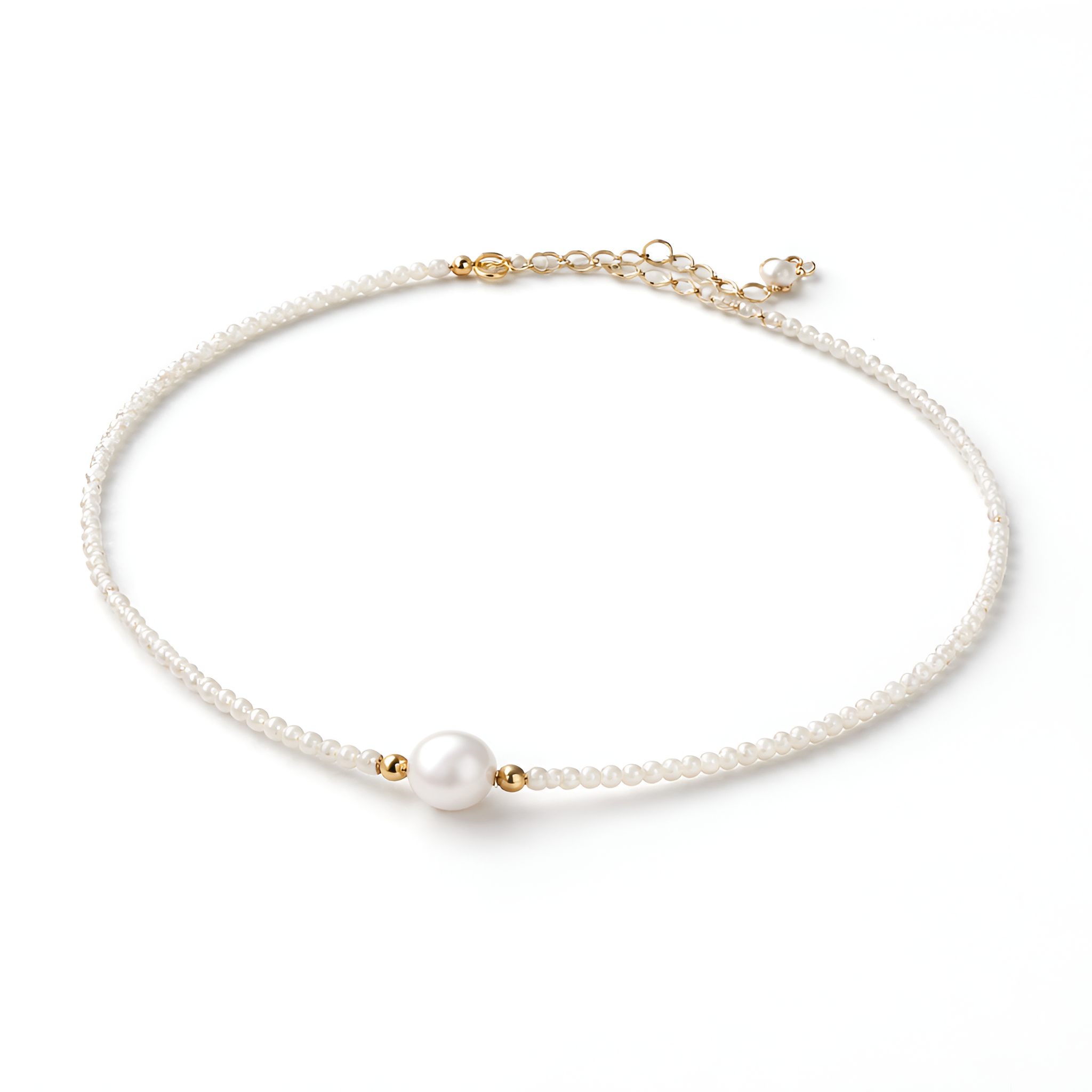 Myles - Collier classique à pendentif en perle