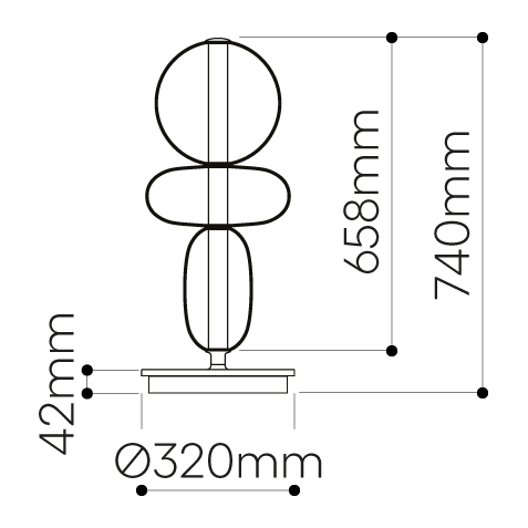 Lampe sur pied élégante avec verre coloré